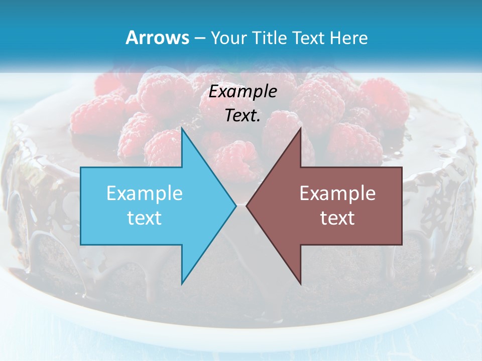 A Chocolate Cake With Raspberries On Top Of It PowerPoint Template