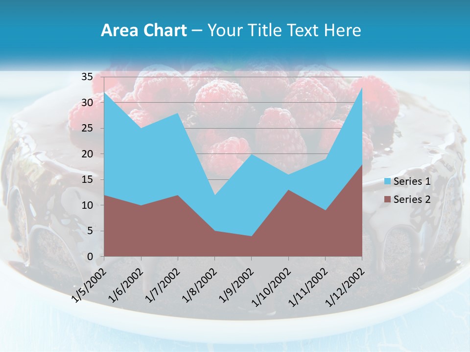 A Chocolate Cake With Raspberries On Top Of It PowerPoint Template