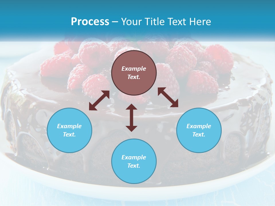 A Chocolate Cake With Raspberries On Top Of It PowerPoint Template