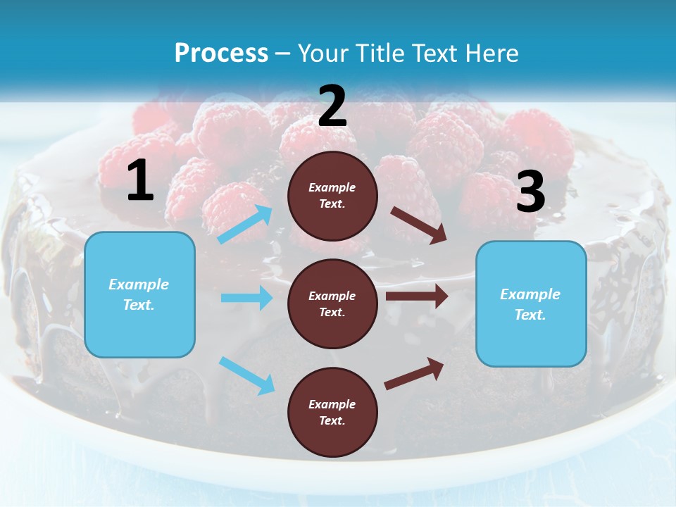 A Chocolate Cake With Raspberries On Top Of It PowerPoint Template