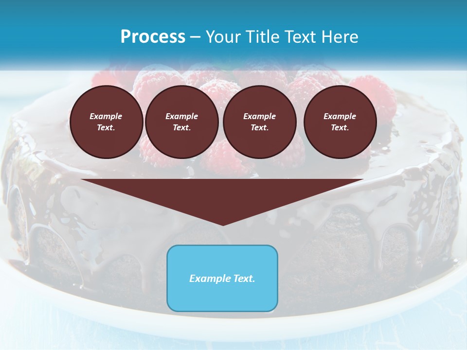 A Chocolate Cake With Raspberries On Top Of It PowerPoint Template