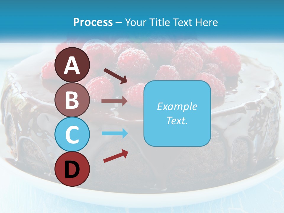 A Chocolate Cake With Raspberries On Top Of It PowerPoint Template