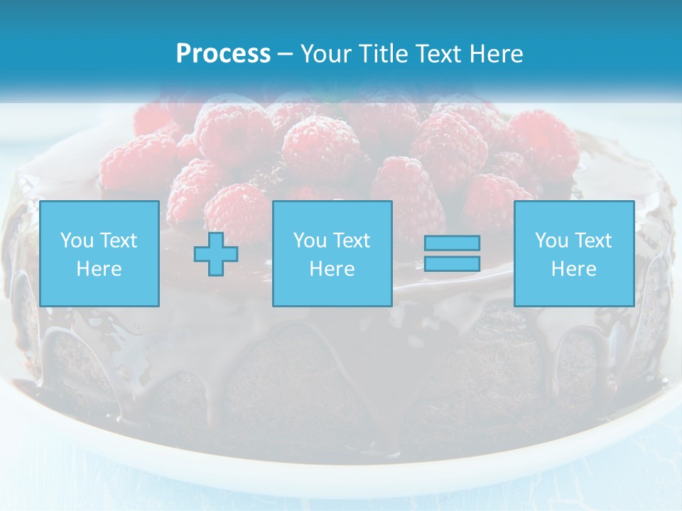 A Chocolate Cake With Raspberries On Top Of It PowerPoint Template