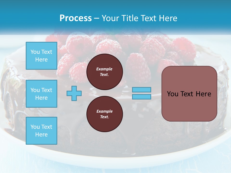 A Chocolate Cake With Raspberries On Top Of It PowerPoint Template