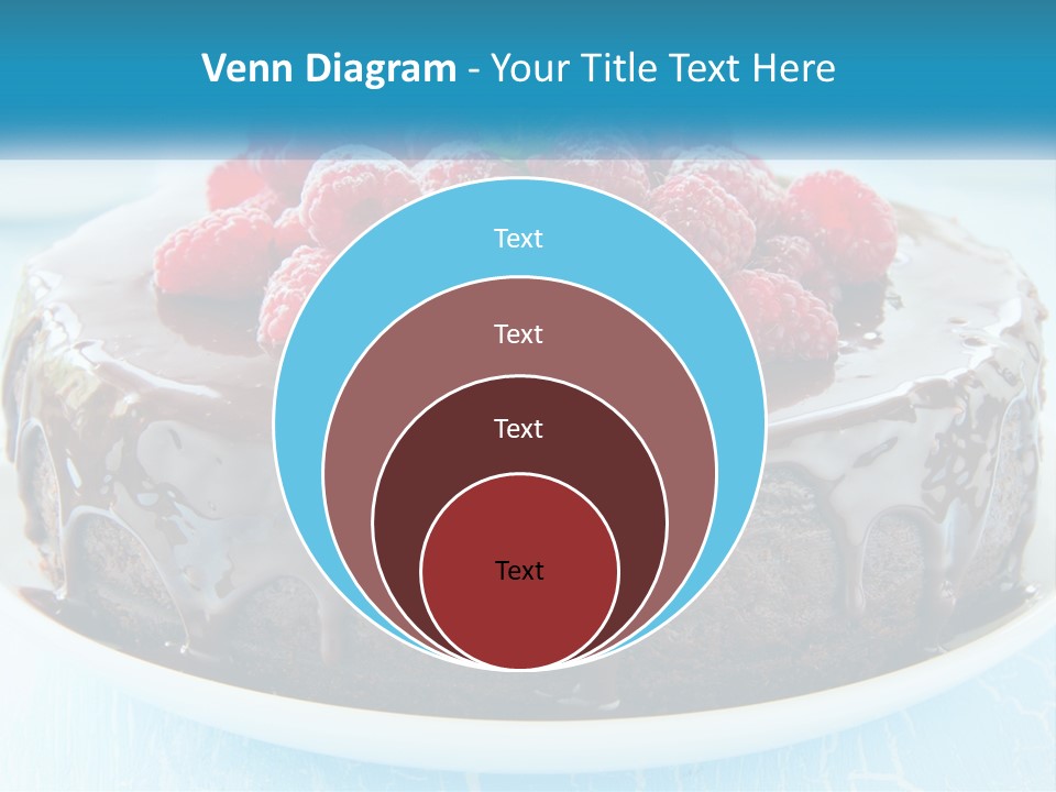 A Chocolate Cake With Raspberries On Top Of It PowerPoint Template