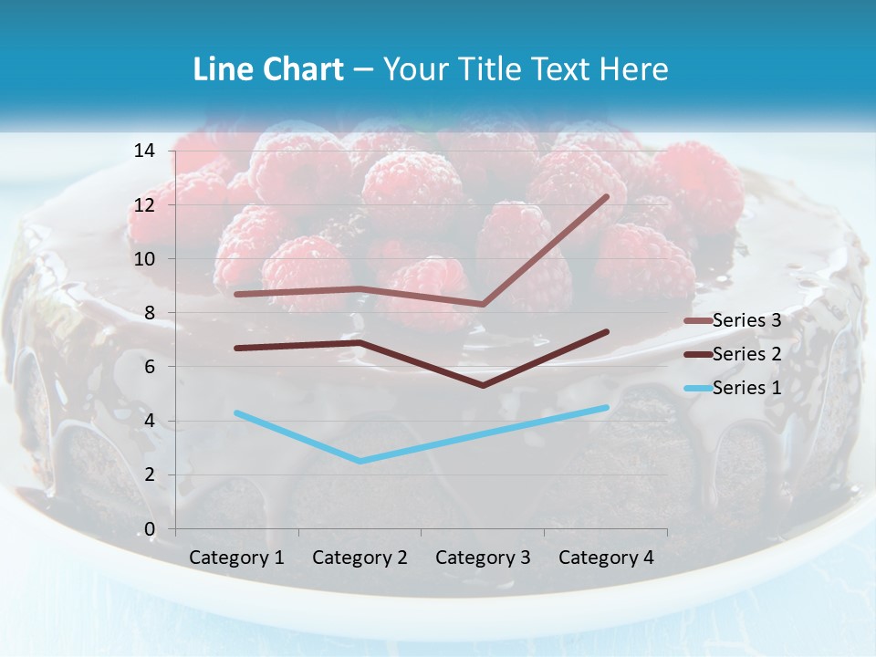 A Chocolate Cake With Raspberries On Top Of It PowerPoint Template