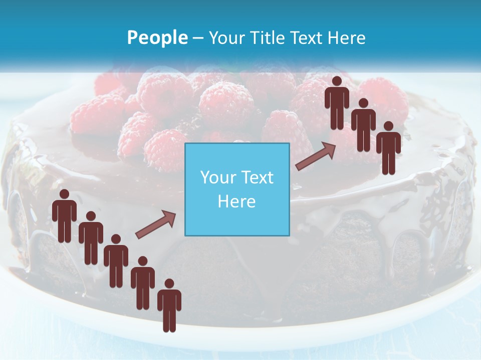 A Chocolate Cake With Raspberries On Top Of It PowerPoint Template