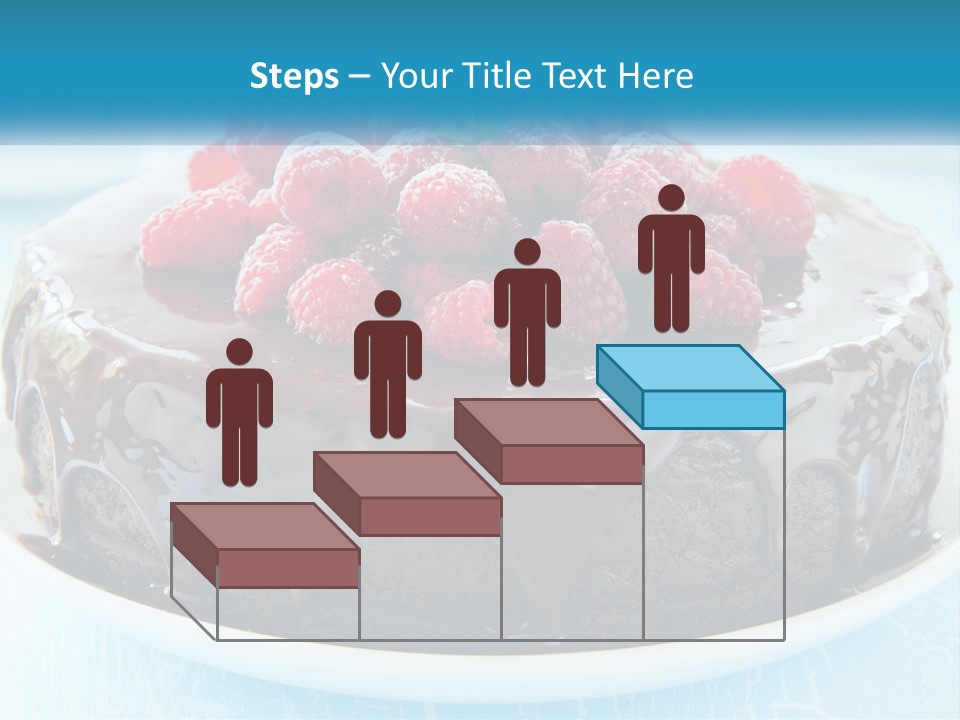 A Chocolate Cake With Raspberries On Top Of It PowerPoint Template