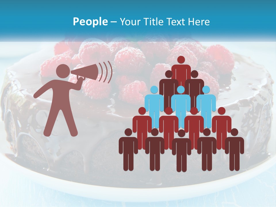 A Chocolate Cake With Raspberries On Top Of It PowerPoint Template