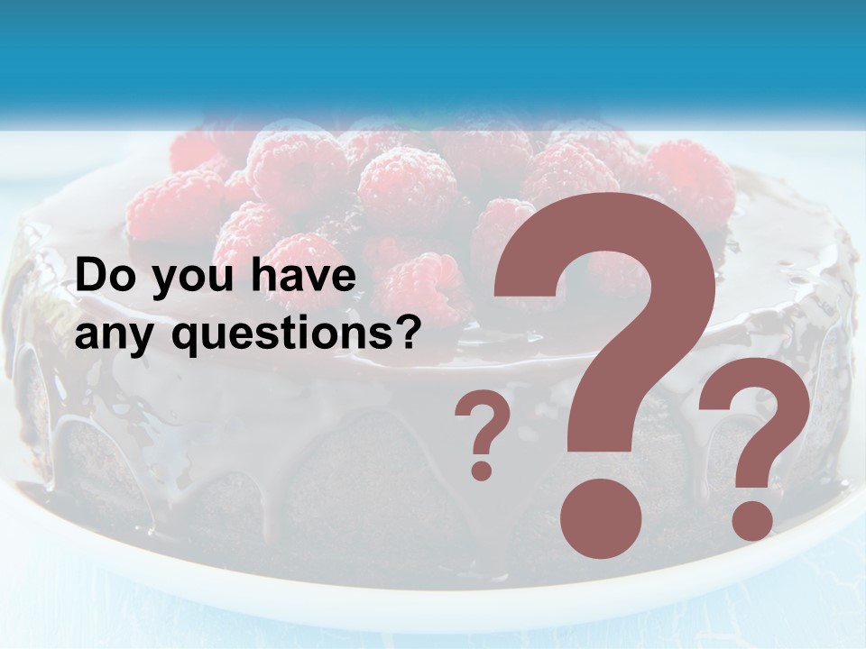 A Chocolate Cake With Raspberries On Top Of It PowerPoint Template