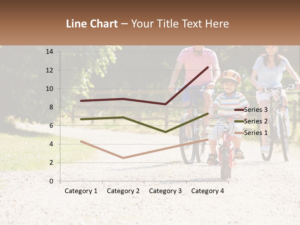 A Group Of People Riding Bikes Down A Dirt Road PowerPoint Template