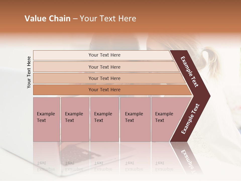 Two Young Girls Sitting In Front Of A Laptop Computer PowerPoint Template