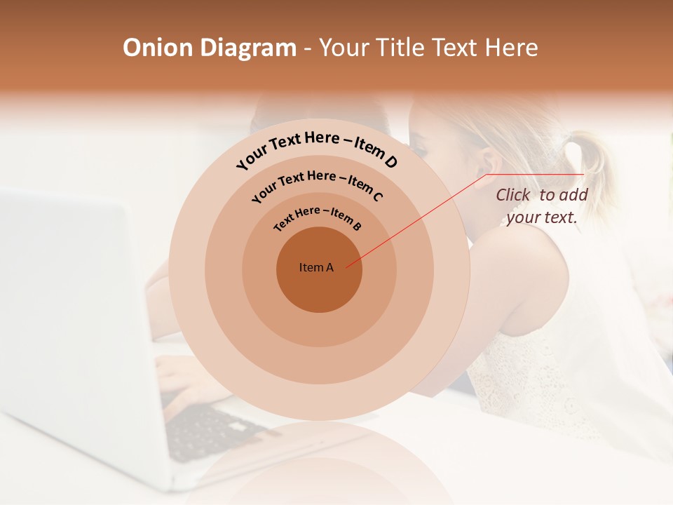 Two Young Girls Sitting In Front Of A Laptop Computer PowerPoint Template