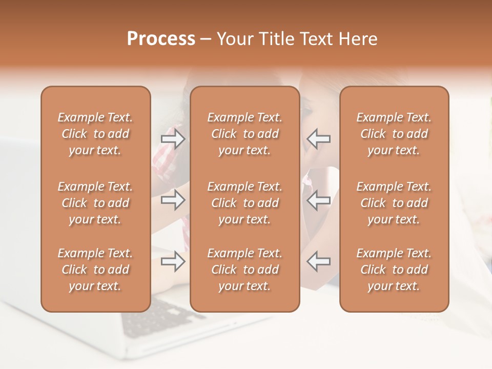 Two Young Girls Sitting In Front Of A Laptop Computer PowerPoint Template