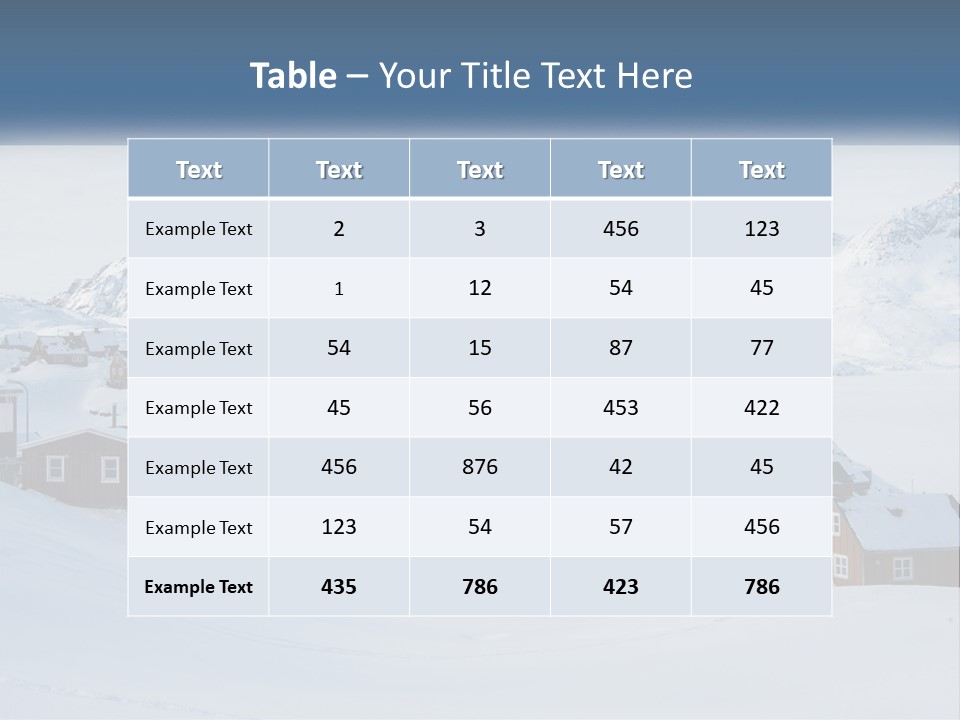 A Snowy Town With Mountains In The Background PowerPoint Template
