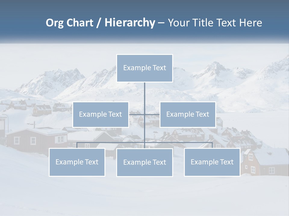 A Snowy Town With Mountains In The Background PowerPoint Template