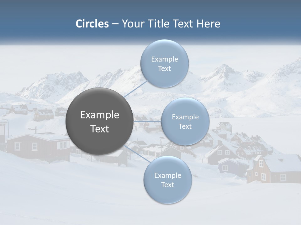 A Snowy Town With Mountains In The Background PowerPoint Template