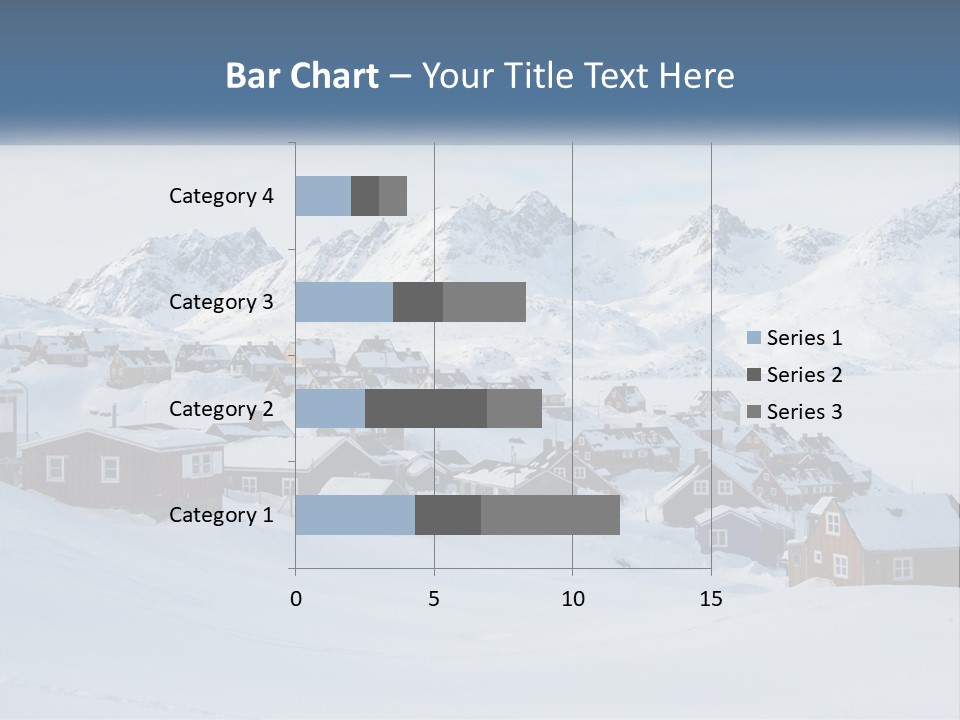 A Snowy Town With Mountains In The Background PowerPoint Template