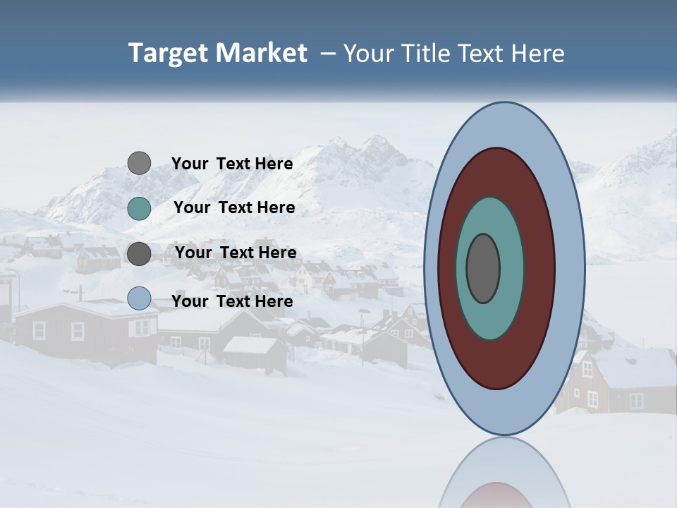 A Snowy Town With Mountains In The Background PowerPoint Template