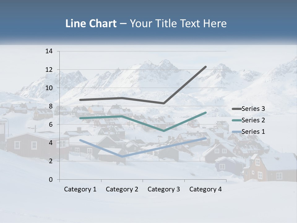 A Snowy Town With Mountains In The Background PowerPoint Template