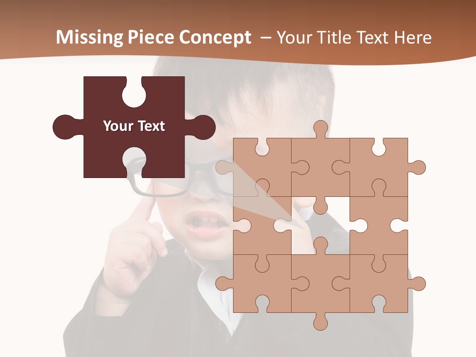 A Little Boy Wearing Glasses And A Suit PowerPoint Template