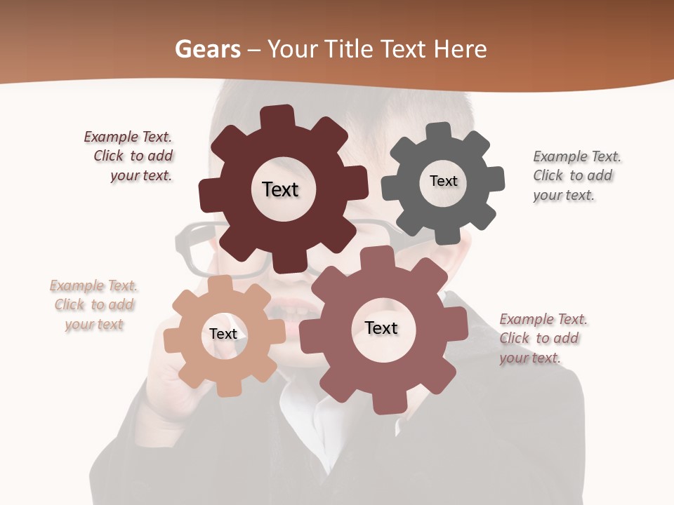 A Little Boy Wearing Glasses And A Suit PowerPoint Template