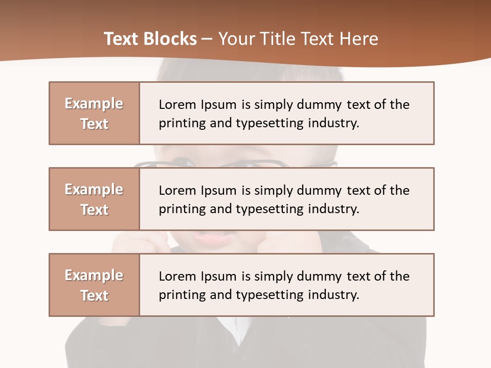 A Little Boy Wearing Glasses And A Suit PowerPoint Template