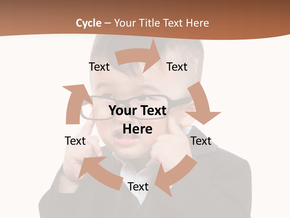 A Little Boy Wearing Glasses And A Suit PowerPoint Template