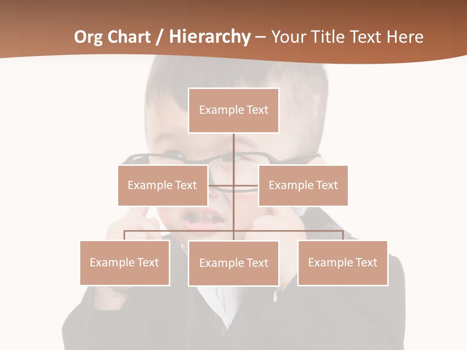 A Little Boy Wearing Glasses And A Suit PowerPoint Template