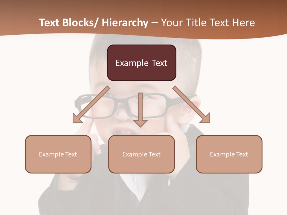 A Little Boy Wearing Glasses And A Suit PowerPoint Template