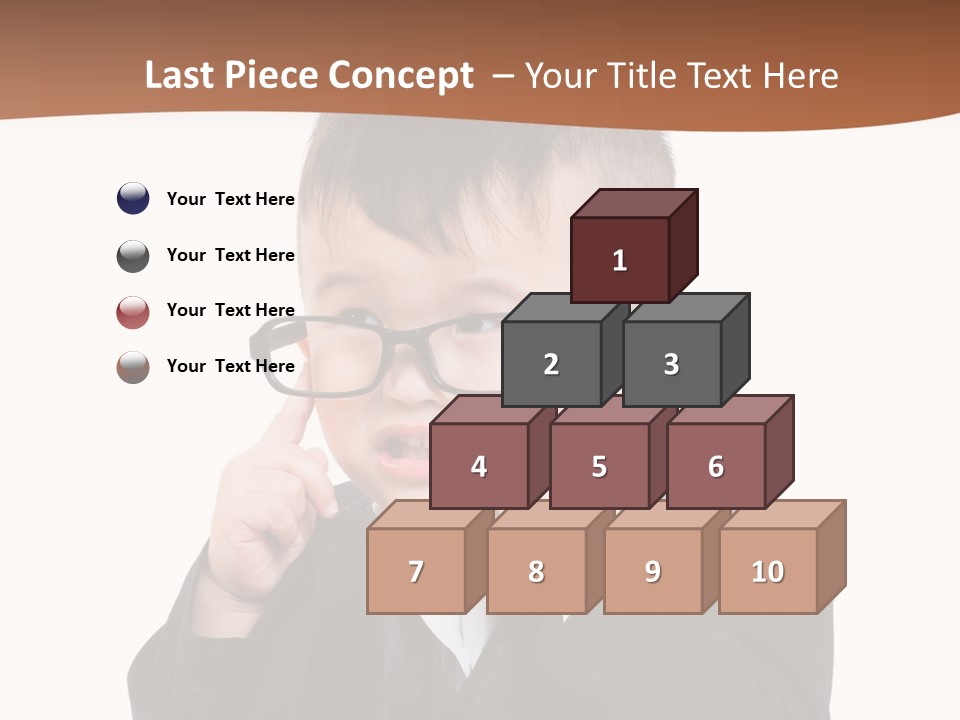 A Little Boy Wearing Glasses And A Suit PowerPoint Template