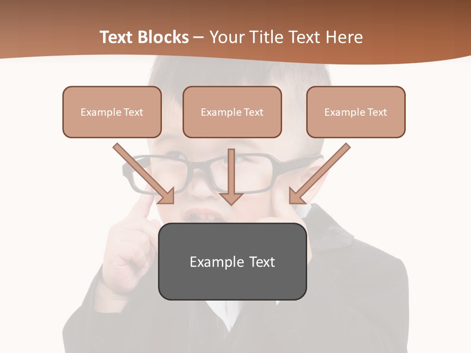 A Little Boy Wearing Glasses And A Suit PowerPoint Template