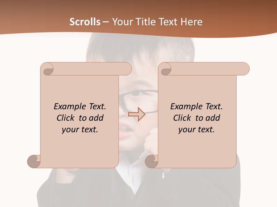 A Little Boy Wearing Glasses And A Suit PowerPoint Template