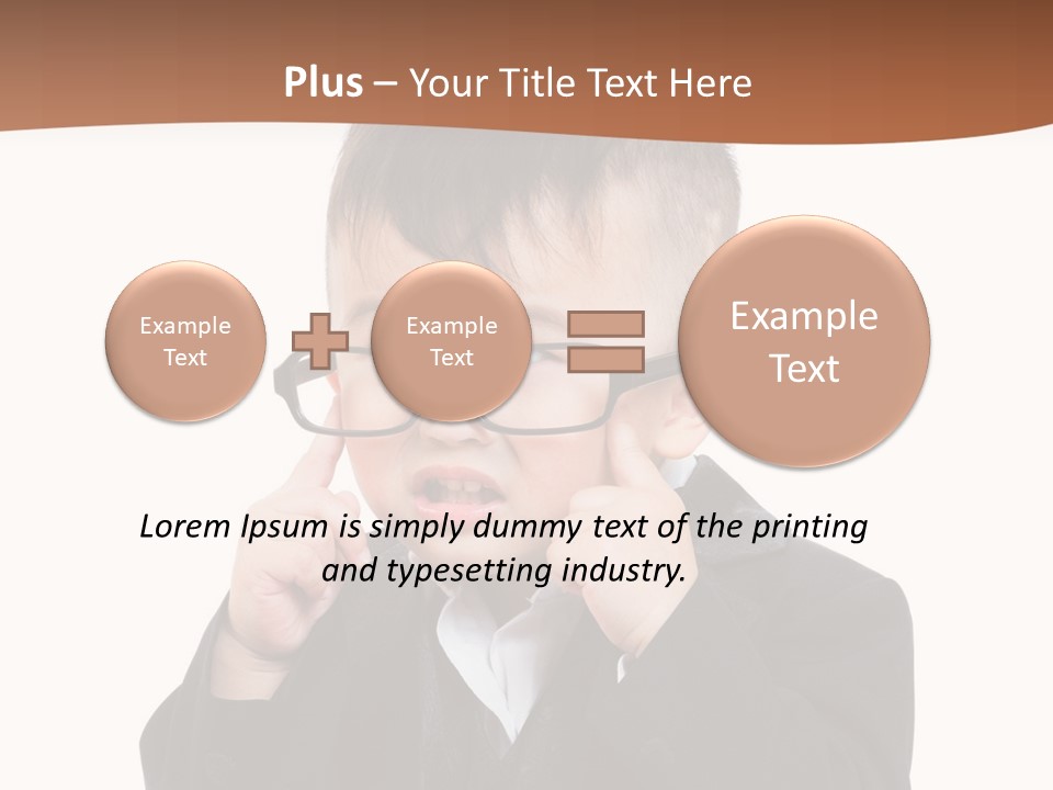 A Little Boy Wearing Glasses And A Suit PowerPoint Template