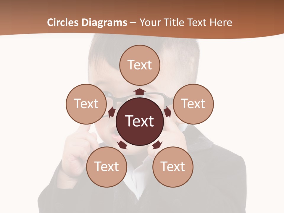 A Little Boy Wearing Glasses And A Suit PowerPoint Template