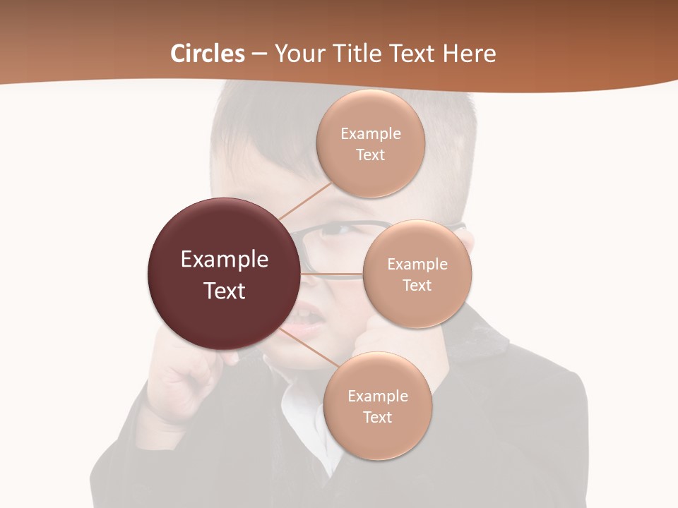 A Little Boy Wearing Glasses And A Suit PowerPoint Template