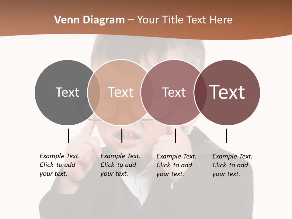 A Little Boy Wearing Glasses And A Suit PowerPoint Template