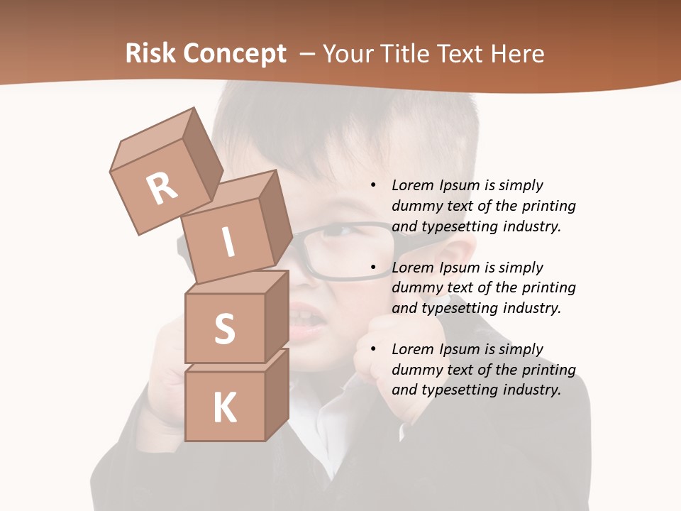 A Little Boy Wearing Glasses And A Suit PowerPoint Template