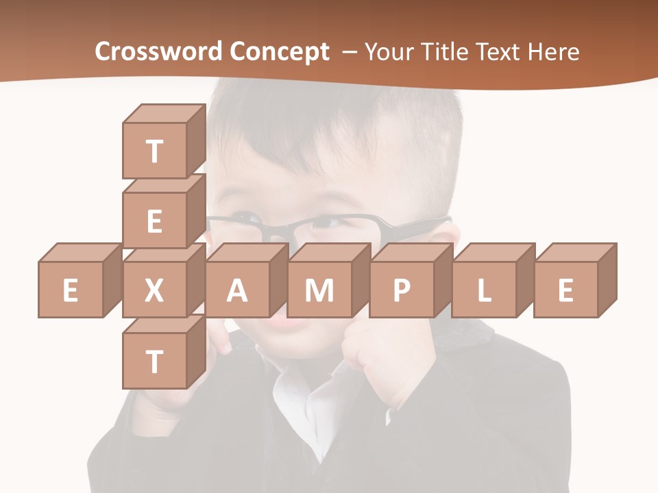 A Little Boy Wearing Glasses And A Suit PowerPoint Template