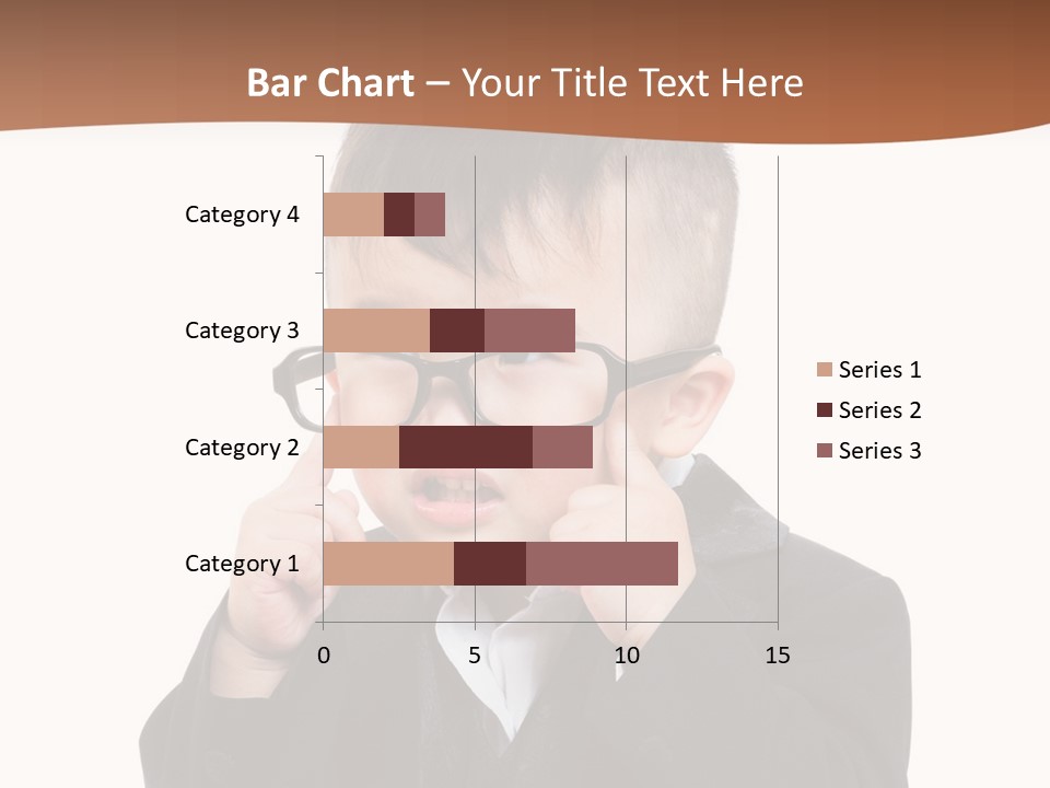 A Little Boy Wearing Glasses And A Suit PowerPoint Template