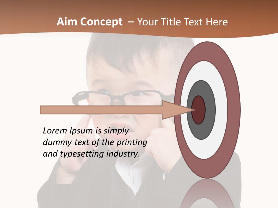 A Little Boy Wearing Glasses And A Suit PowerPoint Template