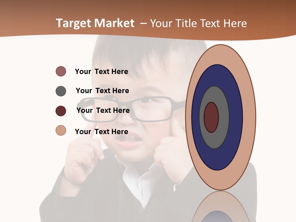 A Little Boy Wearing Glasses And A Suit PowerPoint Template