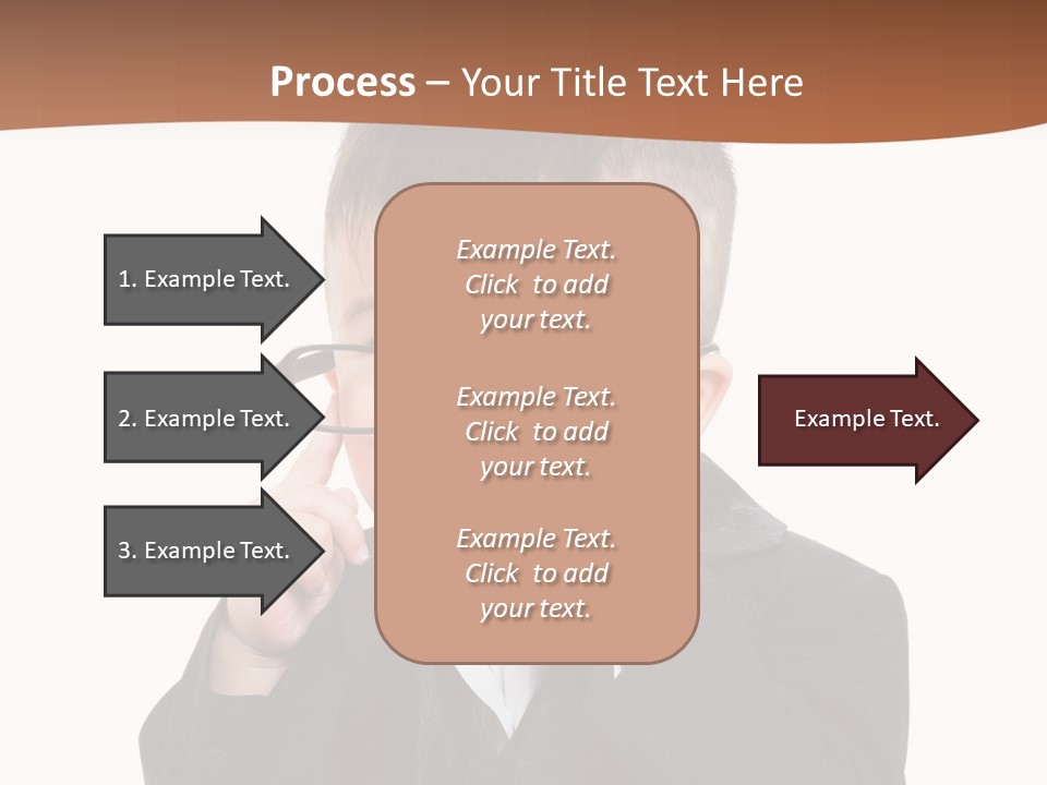 A Little Boy Wearing Glasses And A Suit PowerPoint Template