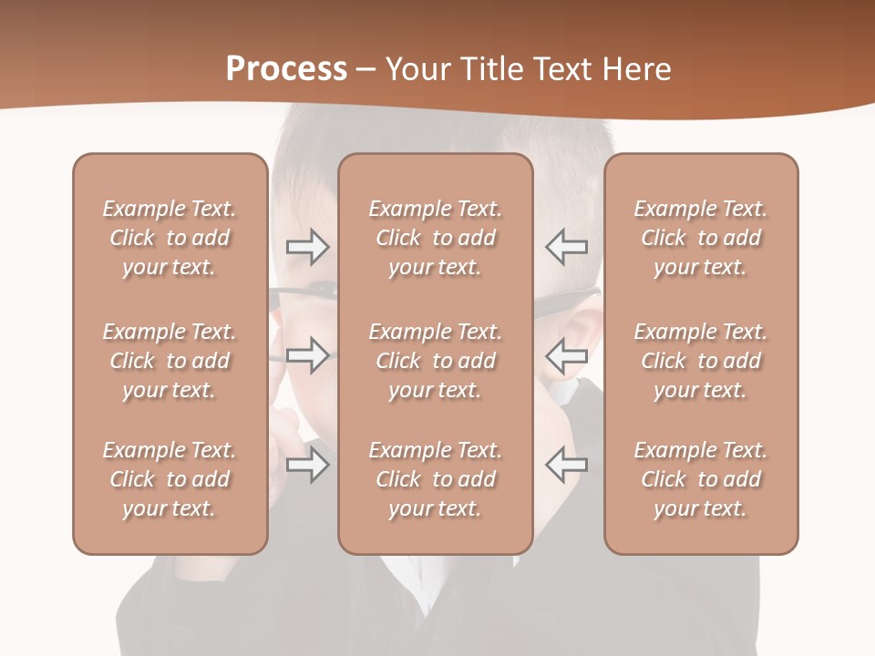 A Little Boy Wearing Glasses And A Suit PowerPoint Template
