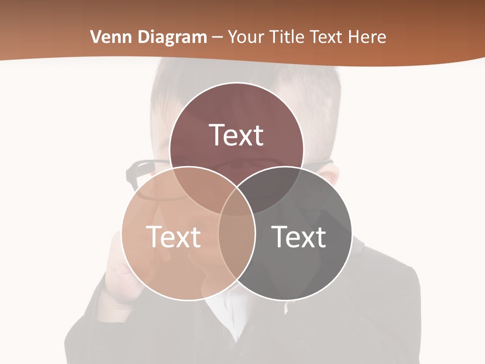 A Little Boy Wearing Glasses And A Suit PowerPoint Template