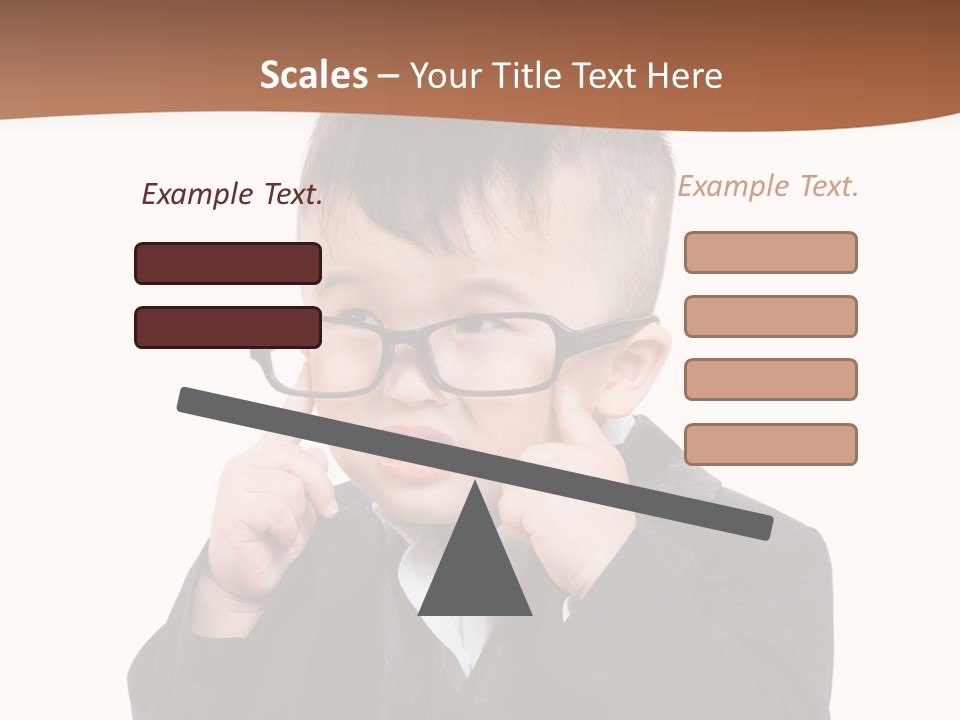 A Little Boy Wearing Glasses And A Suit PowerPoint Template