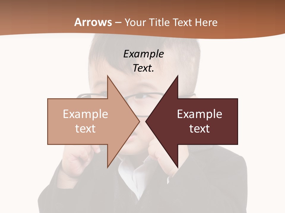 A Little Boy Wearing Glasses And A Suit PowerPoint Template