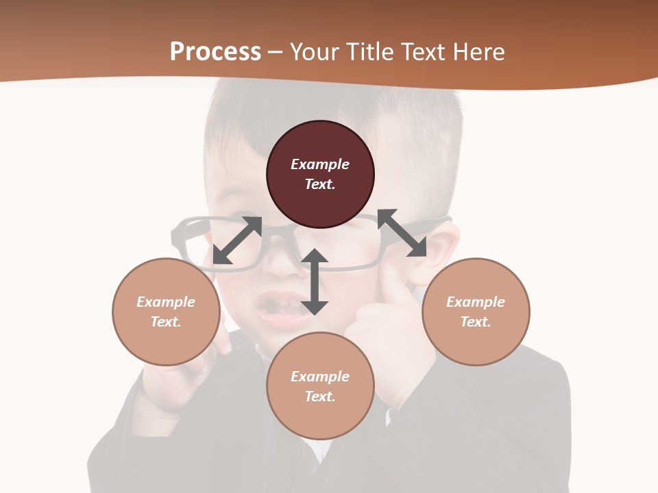 A Little Boy Wearing Glasses And A Suit PowerPoint Template