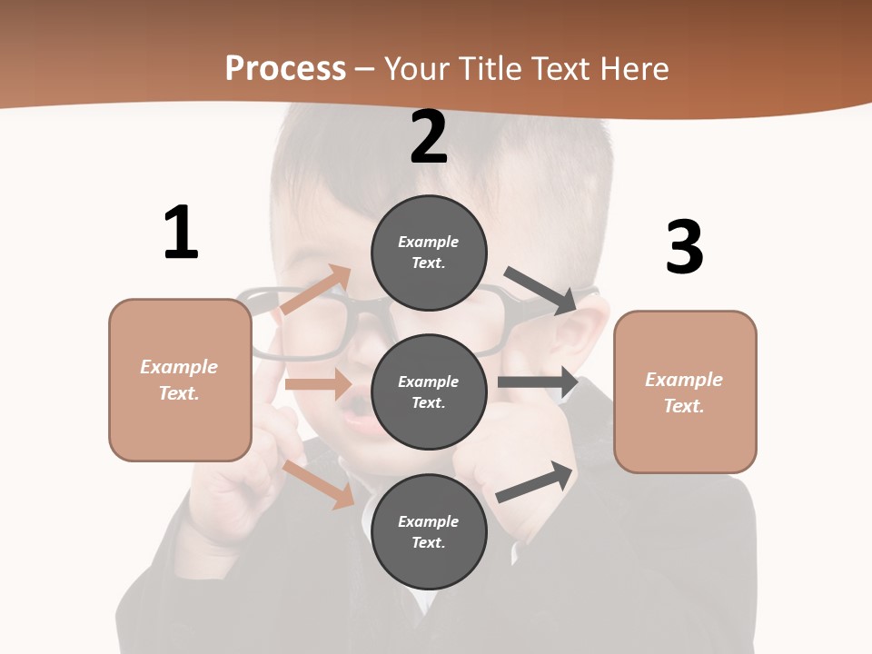 A Little Boy Wearing Glasses And A Suit PowerPoint Template