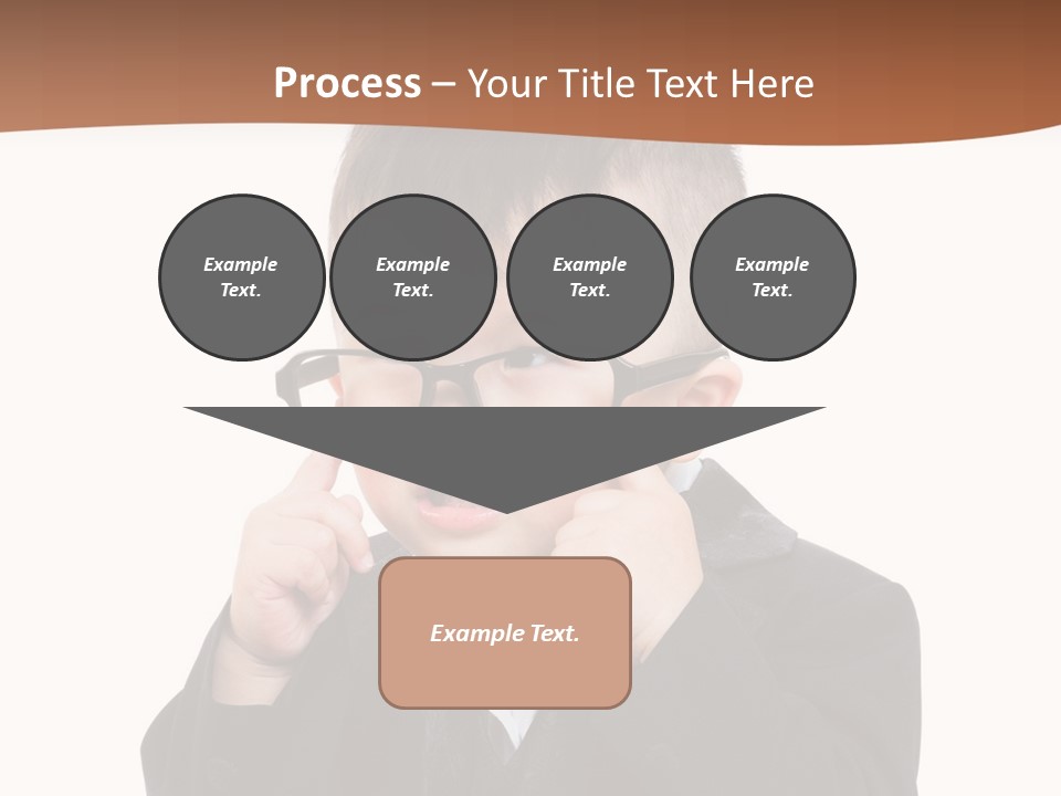 A Little Boy Wearing Glasses And A Suit PowerPoint Template